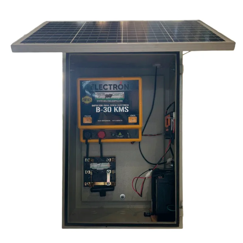 IMPULSOR PARA CERCA ELÉCTRICA SOLAR CON GABINETE - 30 KM