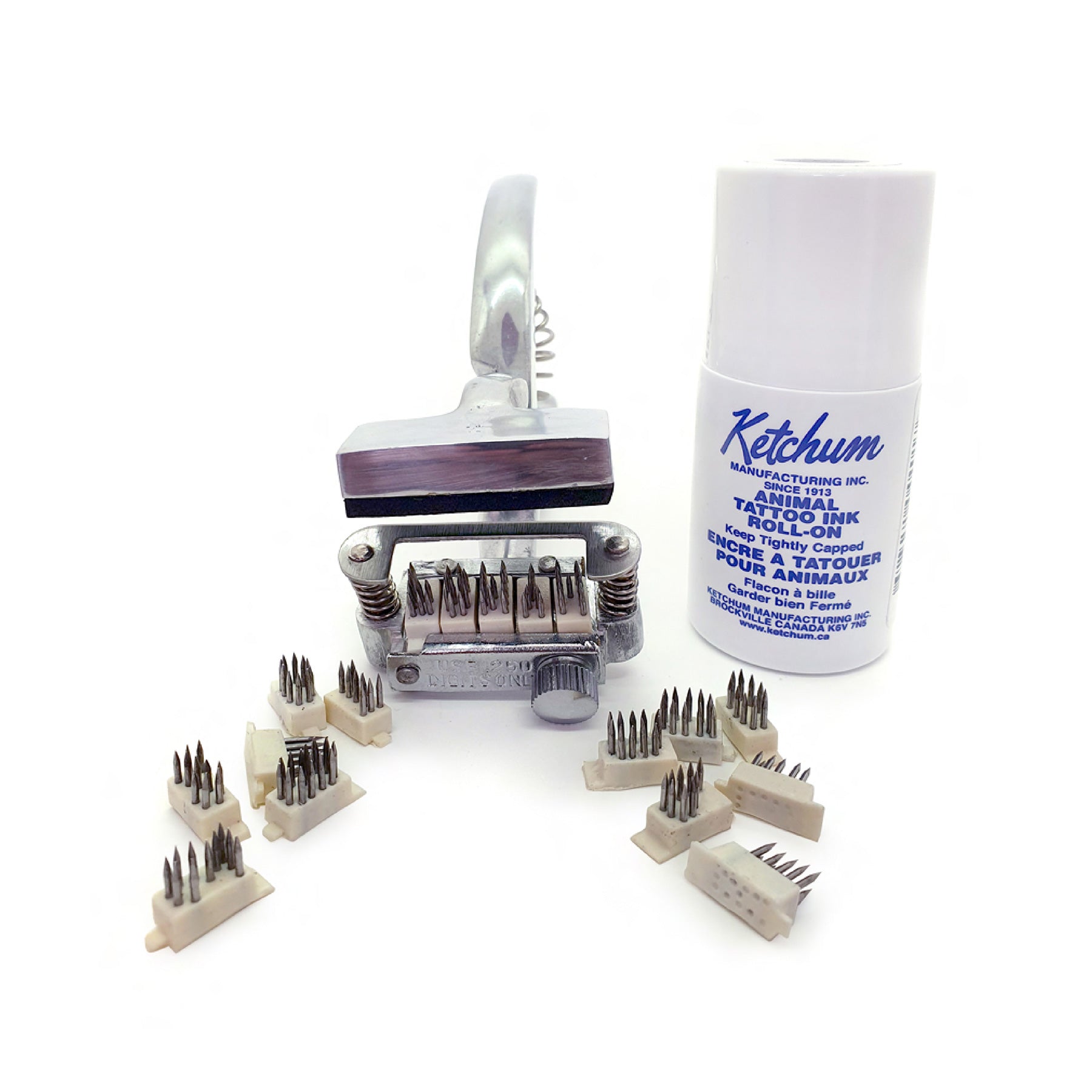 Kit Tatuadora Ovino/Cerdo/Ave/Mascotas PRO 5/16" 5 Dígitos Agrofácil