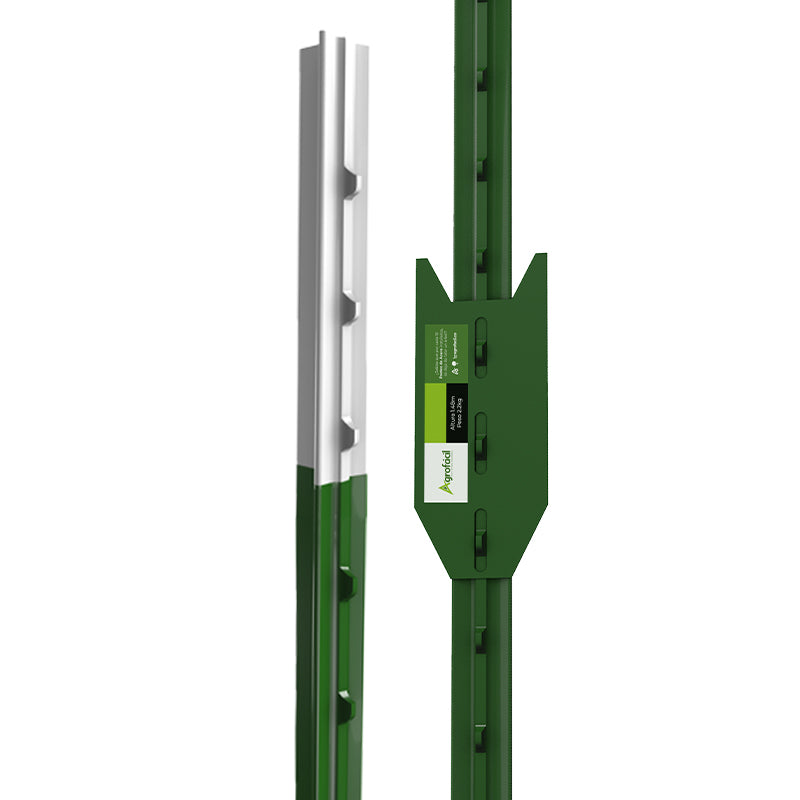 Poste de Acero Extra Largo 2.44m Agrofácil x 10 UND