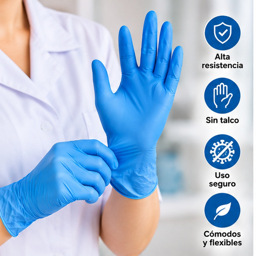 GUANTE AZUL VITRILO (L)TALLA U (100)