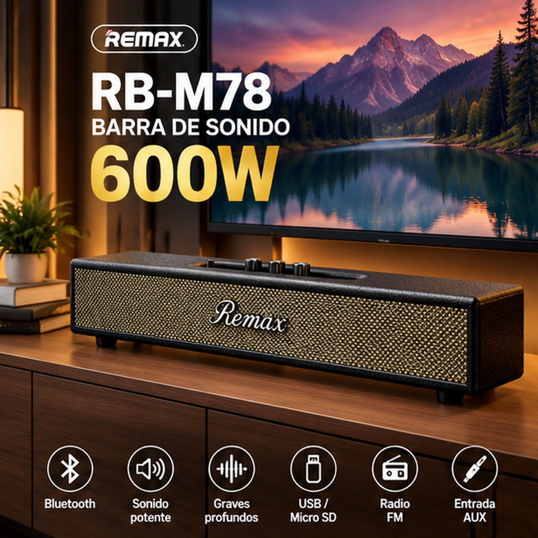 REMAX PARLANTE BARRA DE SONIDO 600W