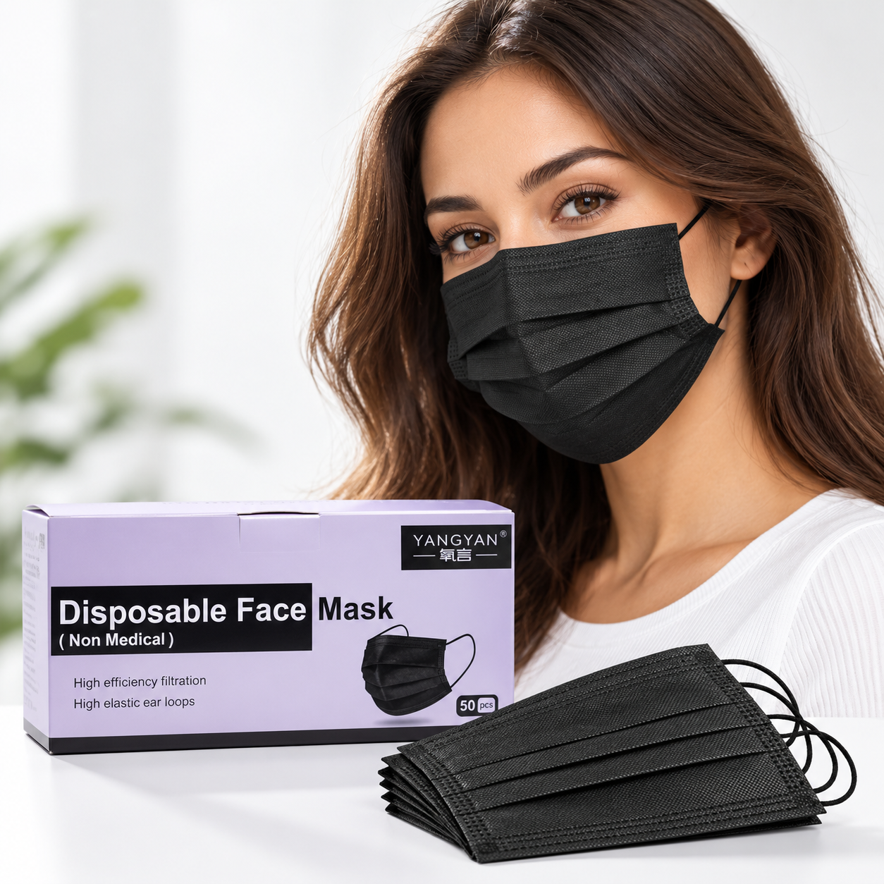 TAPABOCAS INDIVIDUAL NEGRO (50)