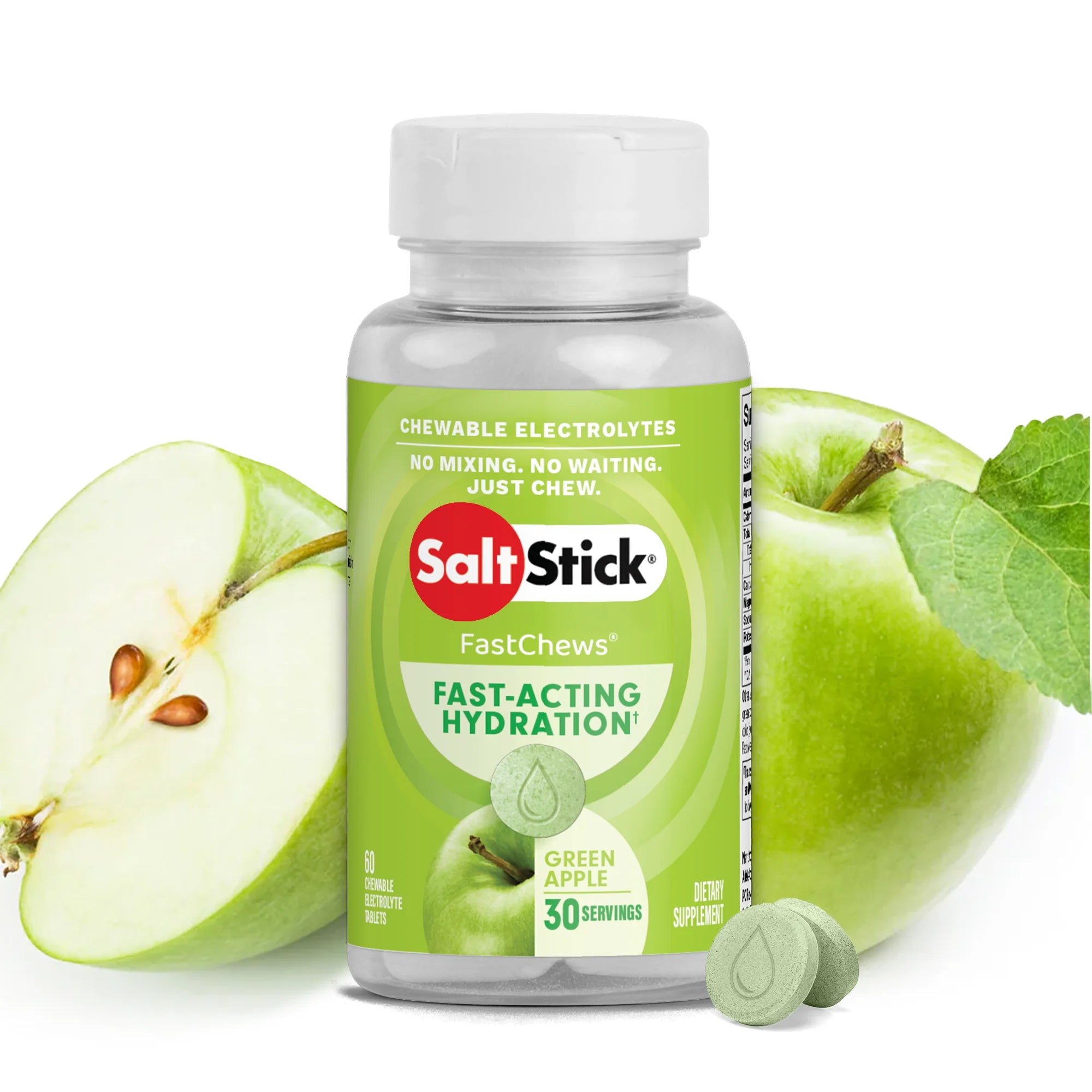 Pastillas de Sal Masticables - 60 pastillas (Green Apple)