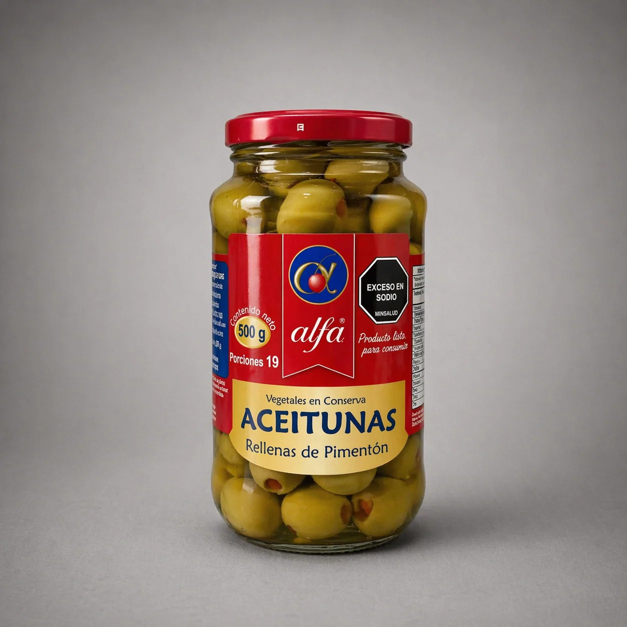 ACEITUNAS RELLENAS PIMENTON ALFA FRASCOS