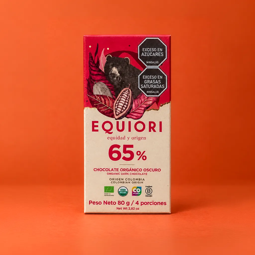 Chocolate Equiori 65% Cacao Orgánico – 80 g