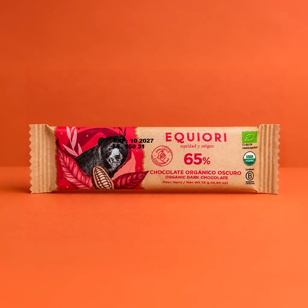 Chocolatina Equiori 65% Cacao Orgánico – 11 g
