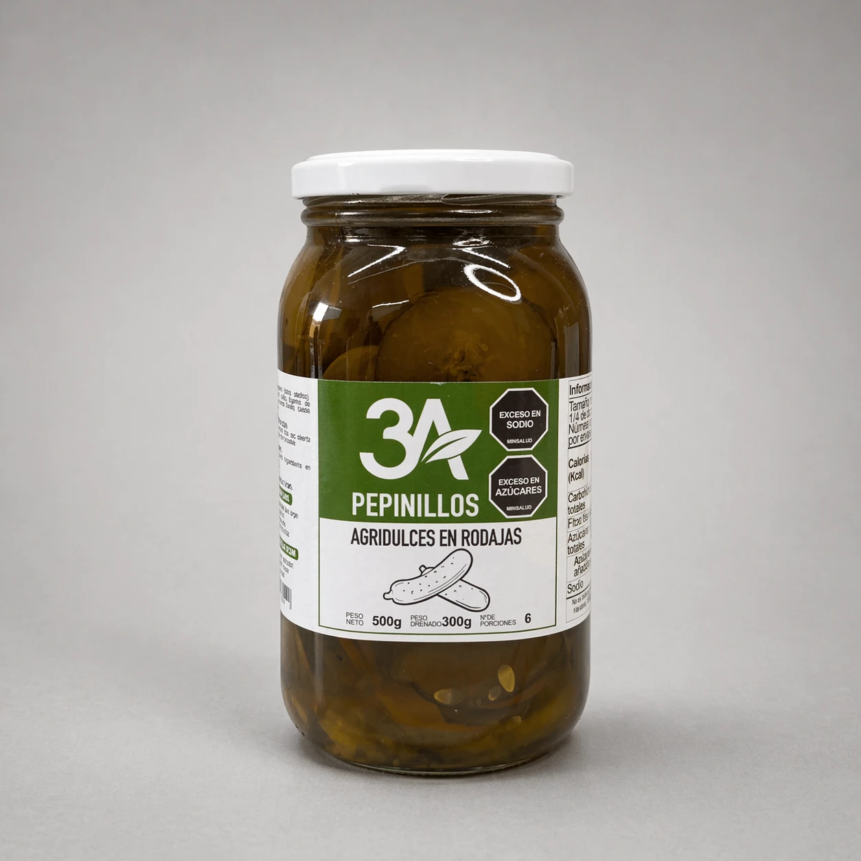 PEPINILLOS AGRIDULCES EN RODAJAS 3A FRASCO