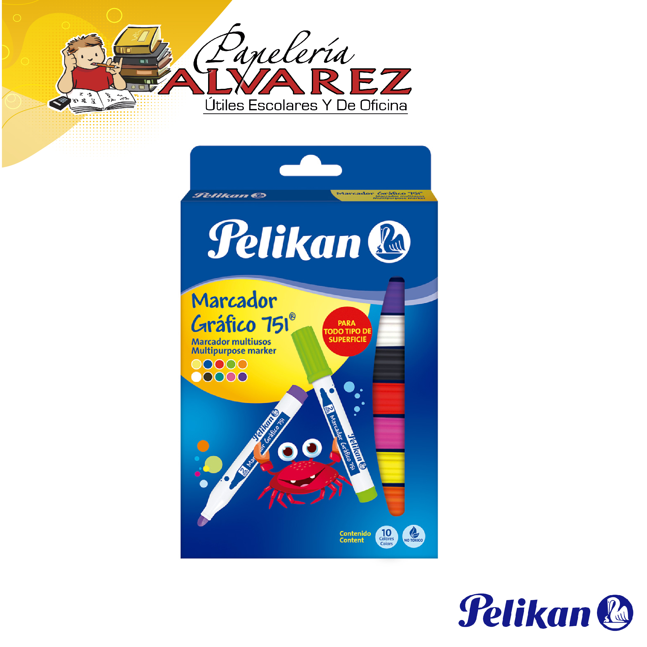 MARCADOR PELIKAN GRAFICO 751 X10 EST/SU