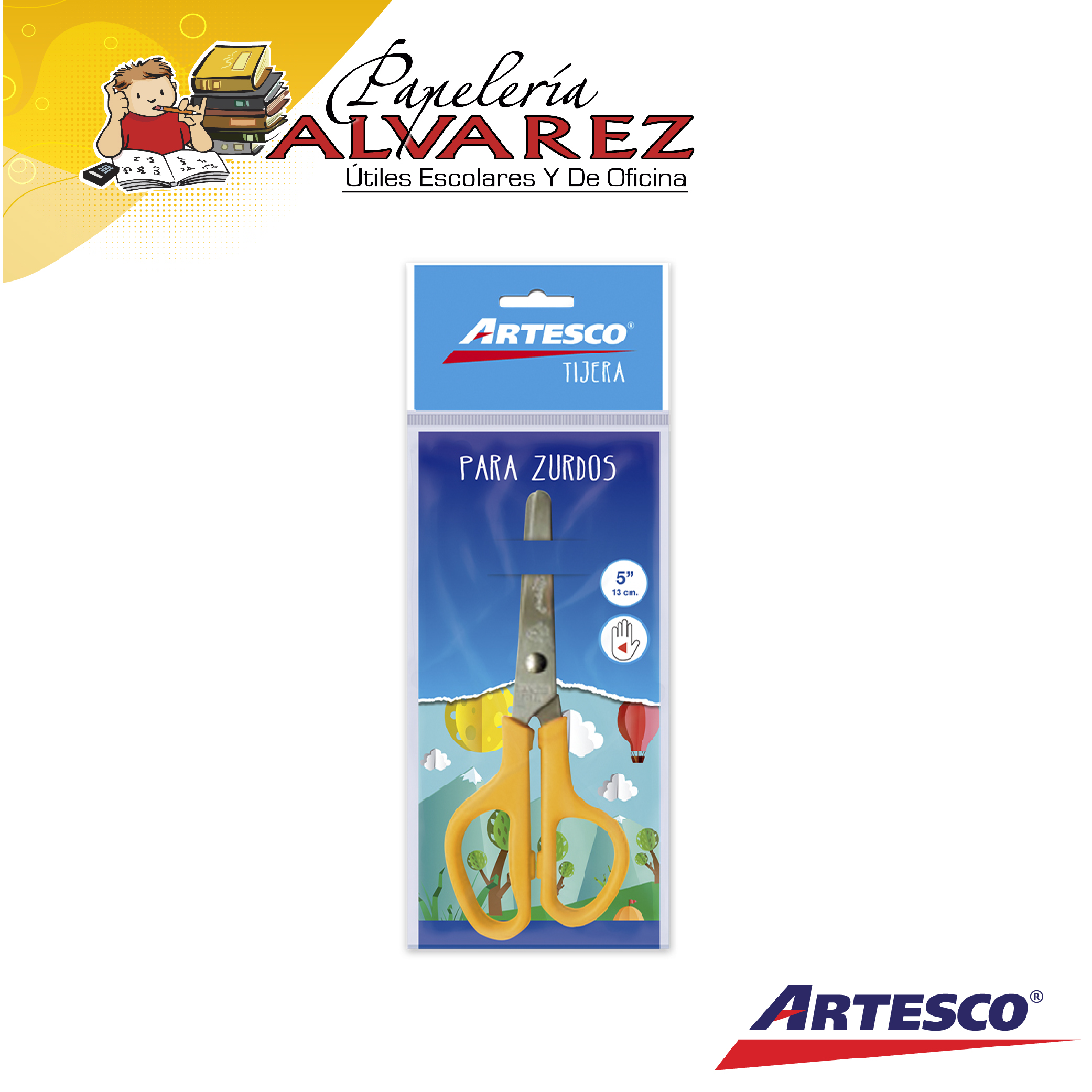 TIJERA ARTESCO ESCOLAR ZURDO 5-