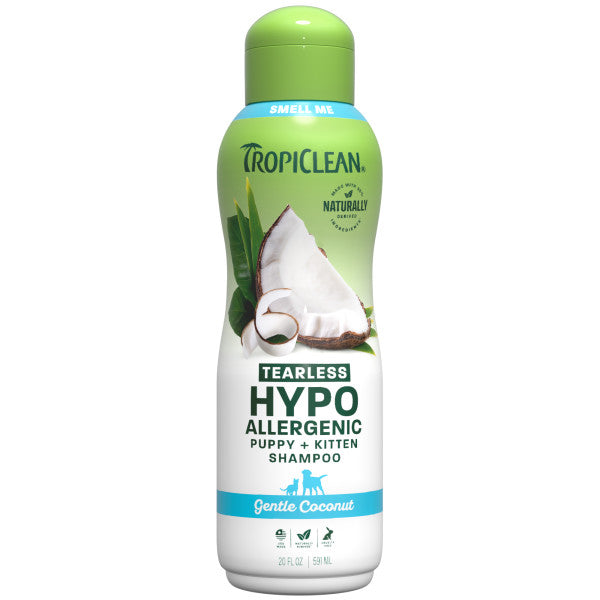 Champú Hipoalergénico TropiClean  - Limpieza suave para perros y gatos