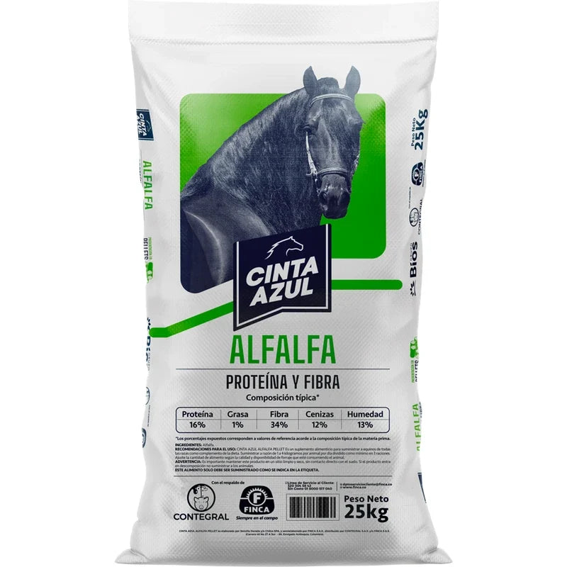 Cinta Azul Alfalfa Pellets 25 Kg 917825 Equinos