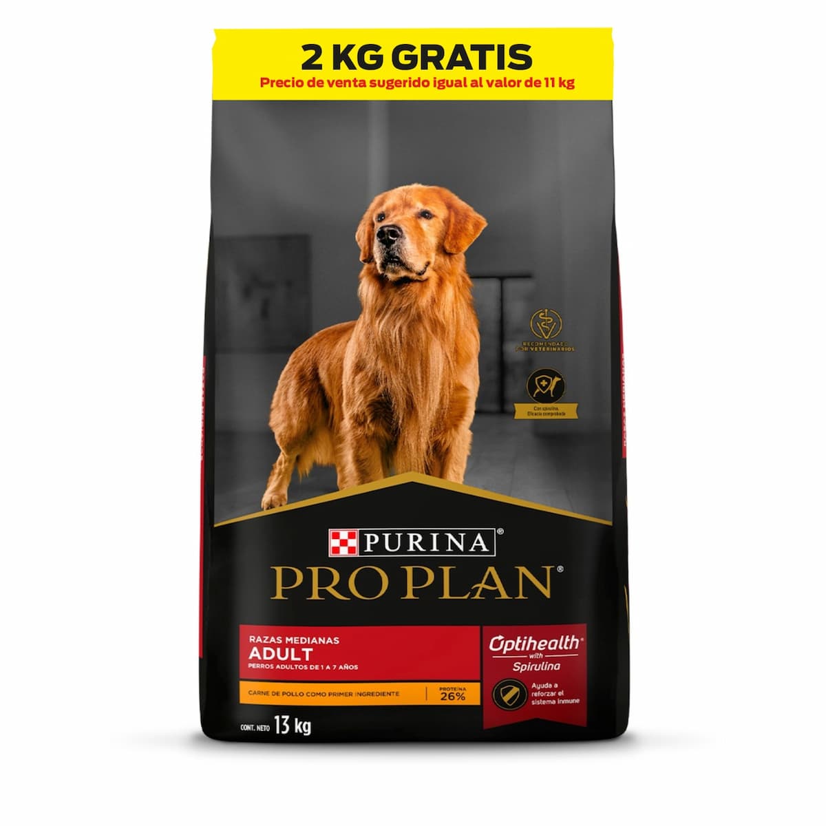 Pro Plan Adulto Razas Medianas Y Grandes. Pague 11 Y Lleve 13